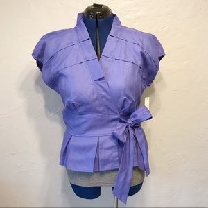 Antonio Melani Periwinkle Wrap Blouse